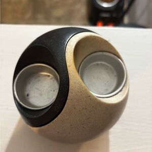 PartyLite Black and Cream Candle Holder